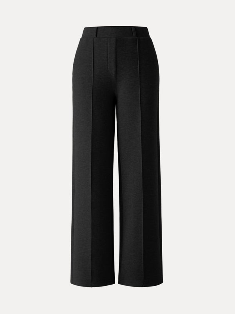 OGL Black FuzzLuxe High Waisted Warm Straight Leg Pull On Pant